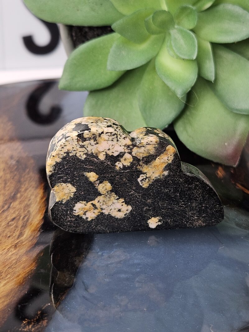 Nuage en Obsidienne à Fleurs de rhodonite