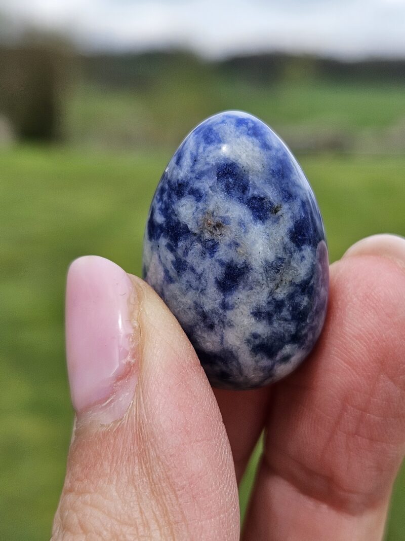 Oeuf de Yoni en Sodalite