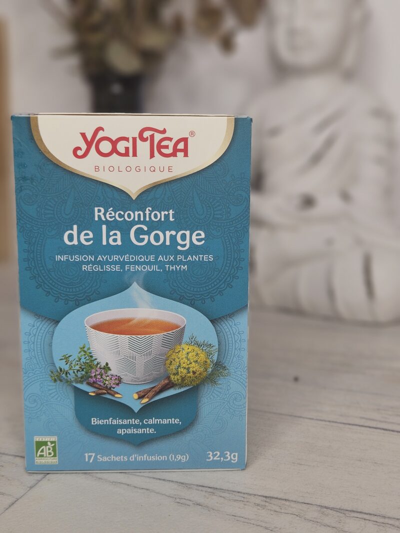 Tisane Yogi Tea Réconfort de la Gorge Boite de 17 sachets