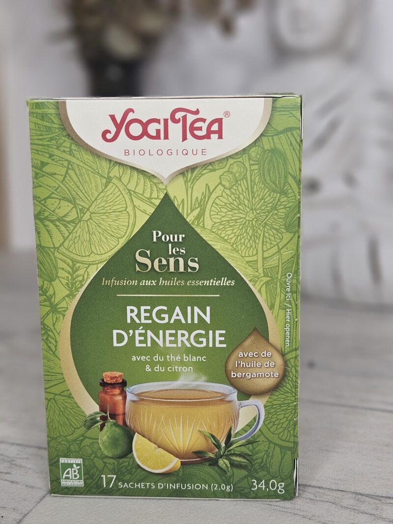 Tisane Yogi Tea pour les sens - REGAIN D'ENERGIE-  Boite de 17 sachets