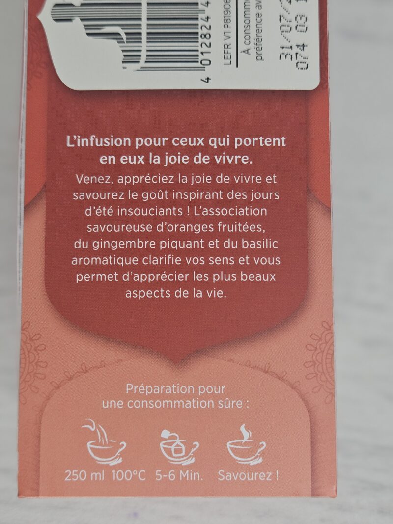 Tisane Yogi Tea - JOIE DE VIVRE-  Boite de 17 sachets – Image 2