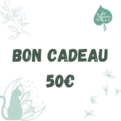 Bon cadeau d'une valeur de 50€ Soin/boutique