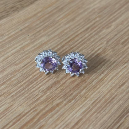 Boucles d'Oreilles en Amethyste