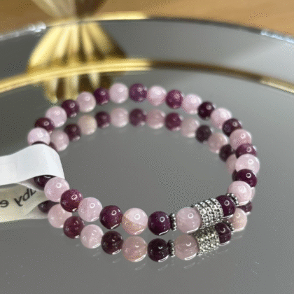 Bracelet en Rubis et Kunzite