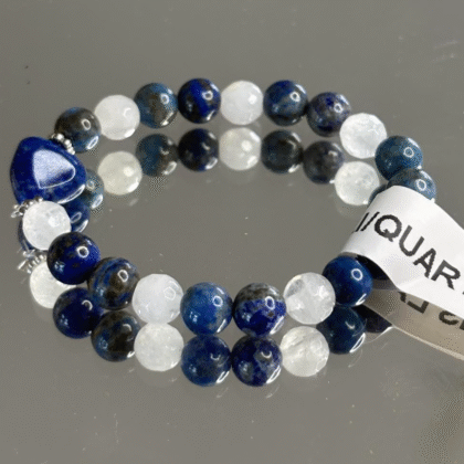 Bracelet pour enfant en Lapis Lazuli et Quartz