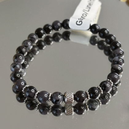 Bracelet en Gabbro et Lunelite