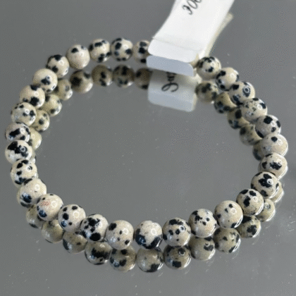 Bracelet en Jaspe Dalmatien