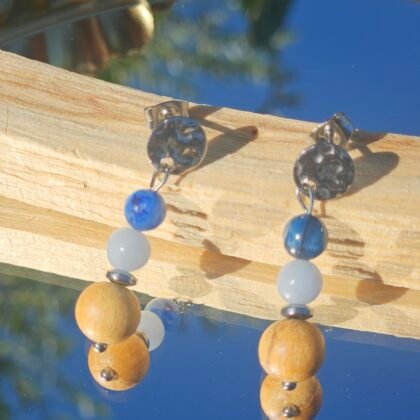 Boucles d'oreilles Angélite et Palo Santo (Copie)